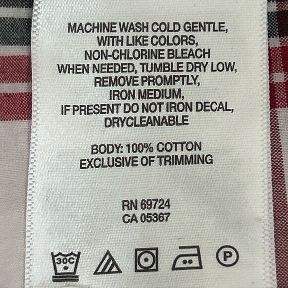 NWT Columbia Red Grey White Checker short Sleeve Shirt Men’s L - Picture 9 of 10